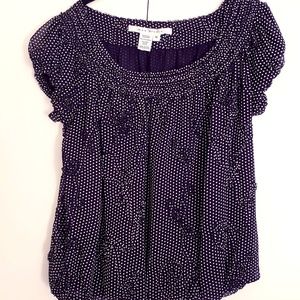 Max Studio Printed Cap Sleeve Blouse, size M